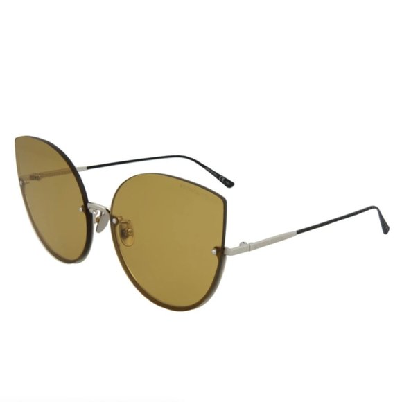 Bottega Veneta Women\'s Yellow and Silver Metal Sunglasses! main image 4